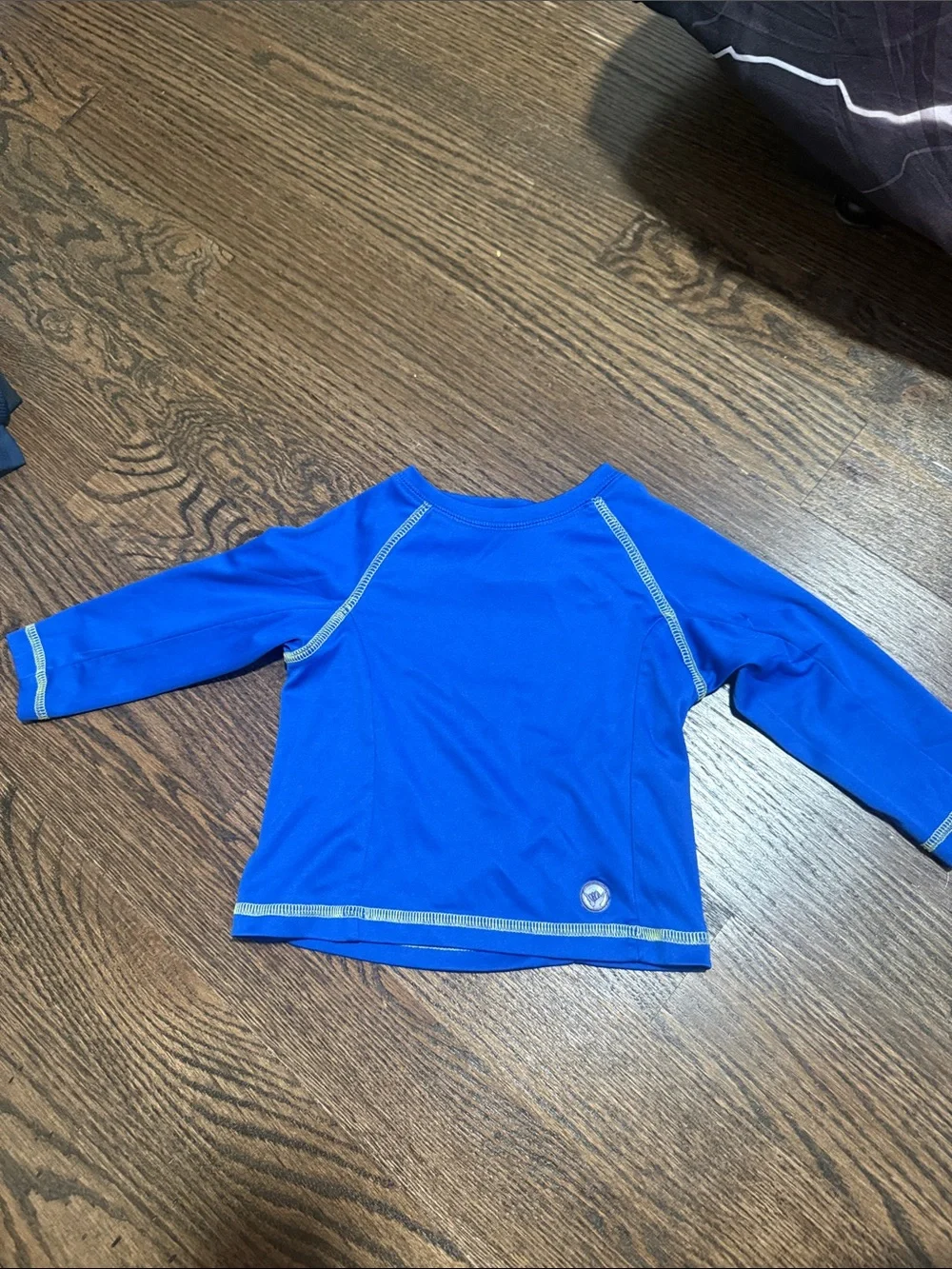Children's Long-Sleeve Rashguard Swim Top — Blue